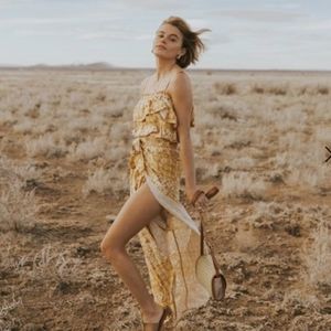 Roxy Collier Ruffle Bandeau Crop Top